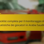 Checklist completa per il monitoraggio delle statistiche dei giocatori in Arabia Saudita