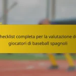 Checklist completa per la valutazione dei giocatori di baseball spagnoli