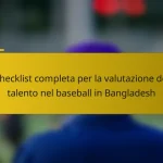 Checklist completa per la valutazione del talento nel baseball in Bangladesh