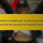 Checklist completa per la valutazione delle statistiche dei giocatori di baseball francesi