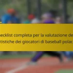 Checklist completa per la valutazione delle statistiche dei giocatori di baseball polacchi