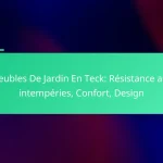 Meubles De Jardin En Teck: Résistance aux intempéries, Confort, Design